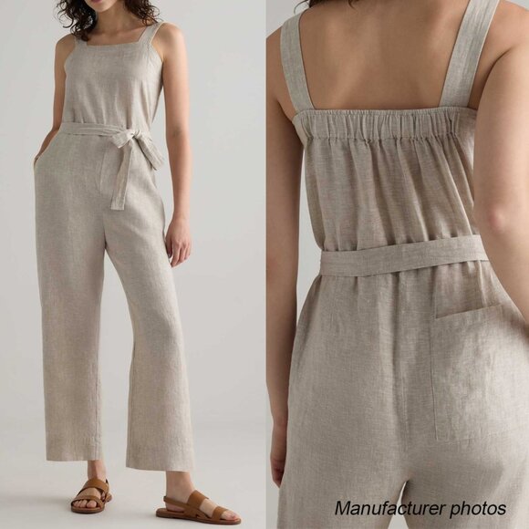 Quince 100% European Linen Square Neck Jumpsuit - Picture 12 of 12